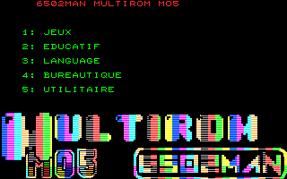 [ MO5 / MO6 ]  MEMO5  MULTIROM  ou la cartouche indispensable pour MO5 ou MO6 Menu